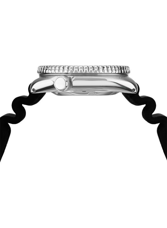 Seiko ساعة غوص أوتوماتيكية من بروسبكس SRPE93K1، 45 مم قرص أسود، علبة من الفولاذ المقاوم للصدأ وحزام سيليكون أسود، مقاومة للماء حتى 200 م - Image 3