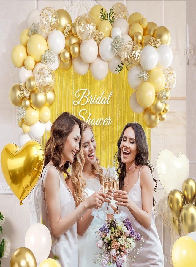 MEBAY 157Pcs Purple and Gold Balloons Garland Arch Kit with Fringe Curtain for Girl Princess Woman Birthday Bridal Baby Shower Engagement Wedding Party Decorations - Image 5