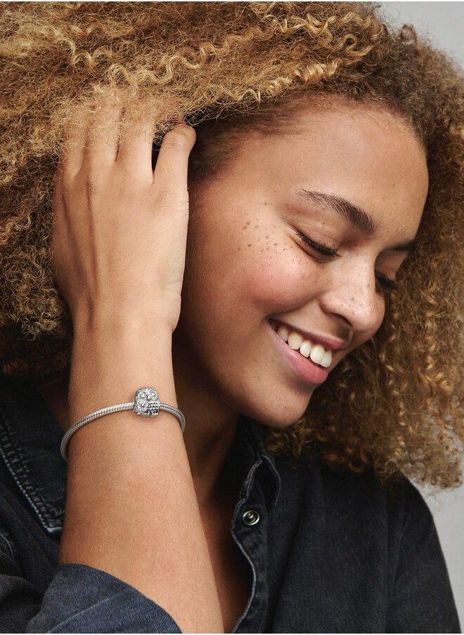 PANDORA - Pandora Owl Family Silver Charm for Pandora Moments Women's Bracelet 791966 - Image 1