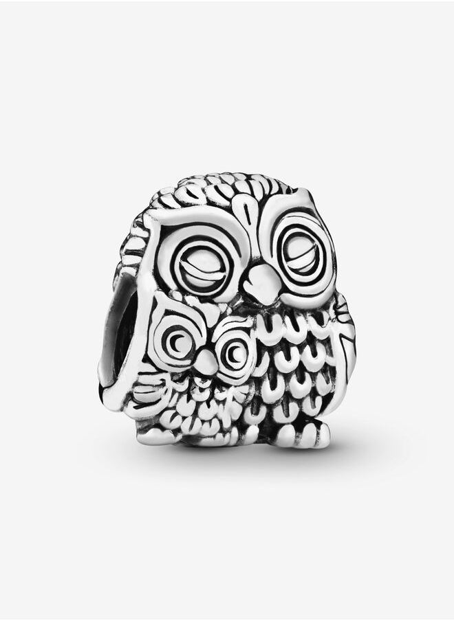 PANDORA - Pandora Owl Family Silver Charm for Pandora Moments Women's Bracelet 791966 - Image 1