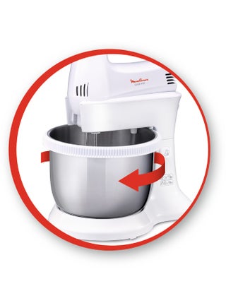 Electric Quick Mix Hand Mixer With 5 Speeds And Turbo 3.5 L 300 W HM312127 White / Dark Grey - view 4