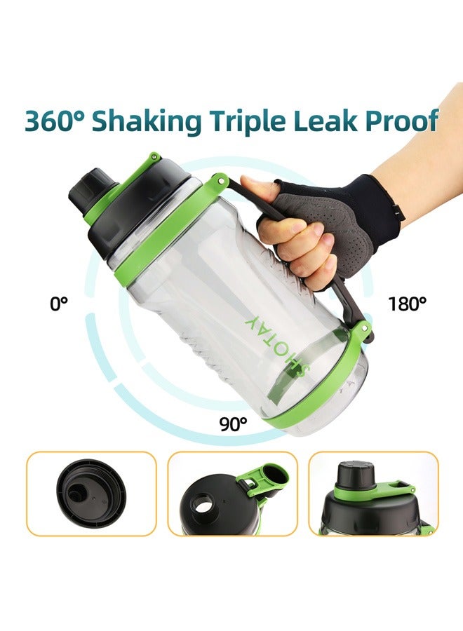 شوتاي زجاجة مياه رياضية من شوتاي سعة 2.5 لتر / 3.1 لتر بقشة قابلة للازالة، زجاجة مياه خالية من مادة BPA ومقاومة للتسرب، ابريق ماء كبير للياقة البدنية وصالة الالعاب الرياضية والتخييم، لون ازرق - Image 3