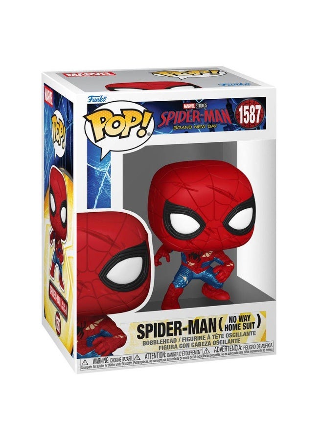 Funko POP! Marvel Spider-Man Brand New Day Spider-Man (No Way Home Suit) Vinyl Bobblehead (8.1 cm) - Image 1