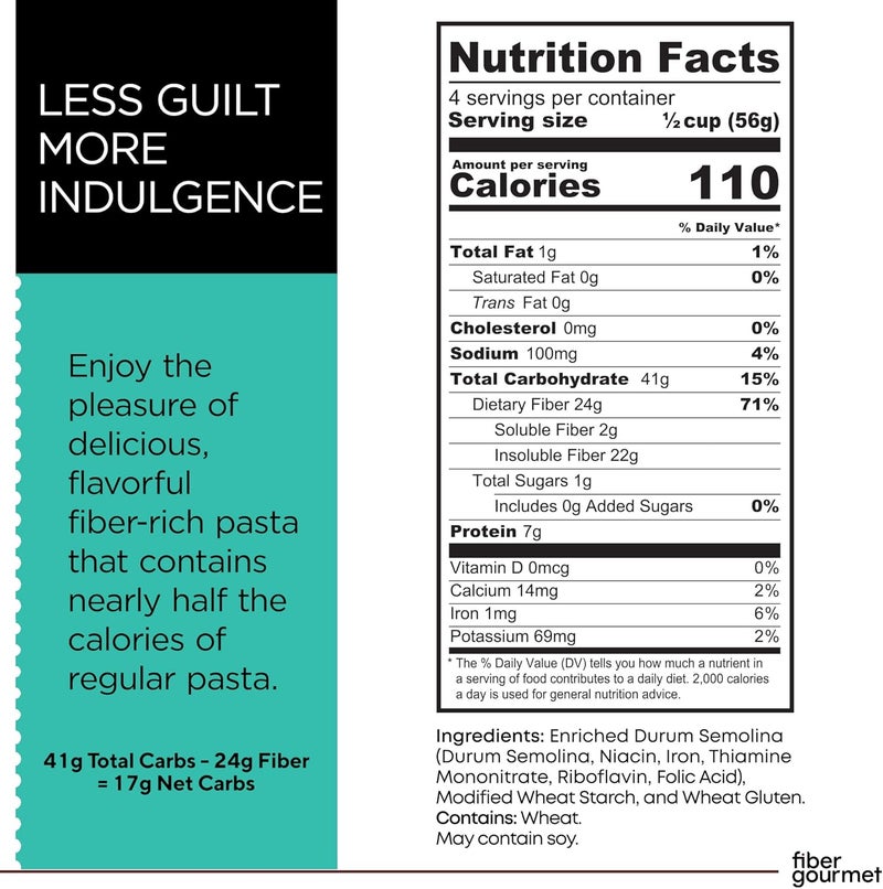 Fiber Gourmet Pasta Variety Pack - Low Calorie & Fiber-Rich - Image 2