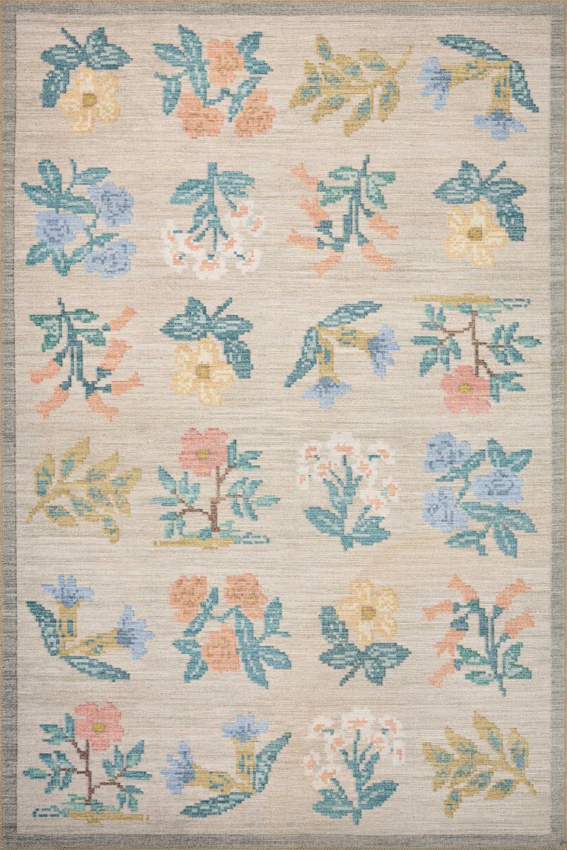 Loloi Rifle Paper Co. Rosa Collection RSA-03 Cream 5'-0" x 7'-6" Area Rug - Image 2