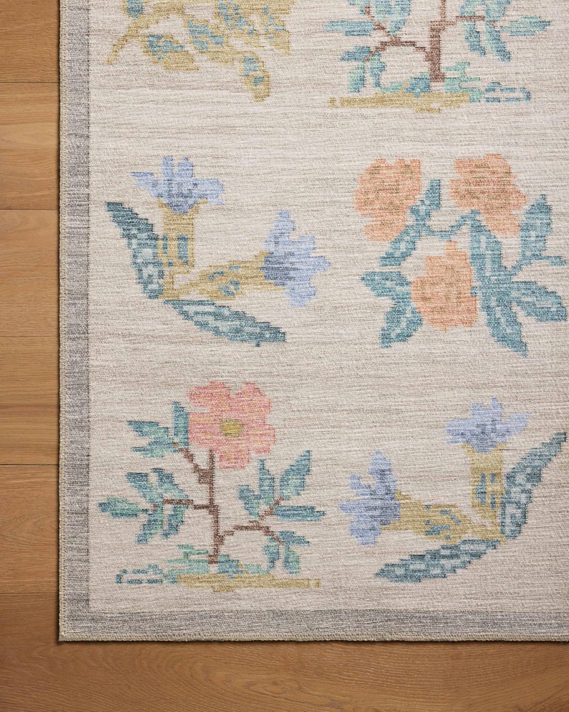 Loloi Rifle Paper Co. Rosa Collection RSA-03 Cream 5'-0" x 7'-6" Area Rug - Image 4