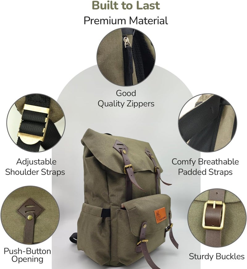 R for Rabbit Caramello Sportz Diaper Backpack - Military Green - Image 3