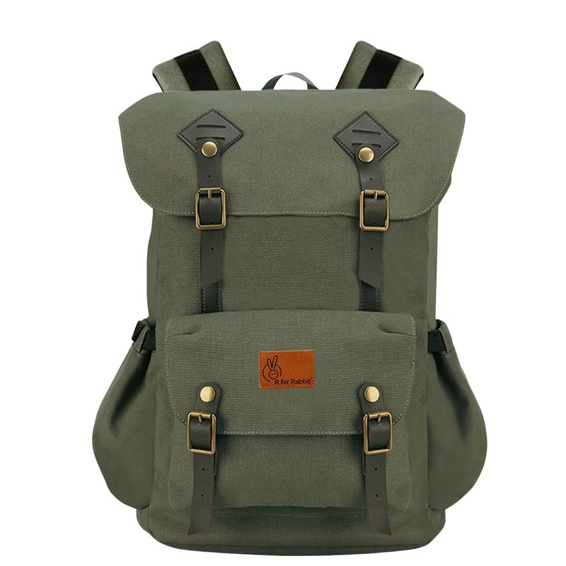 R for Rabbit Caramello Sportz Diaper Backpack - Military Green - Image 1