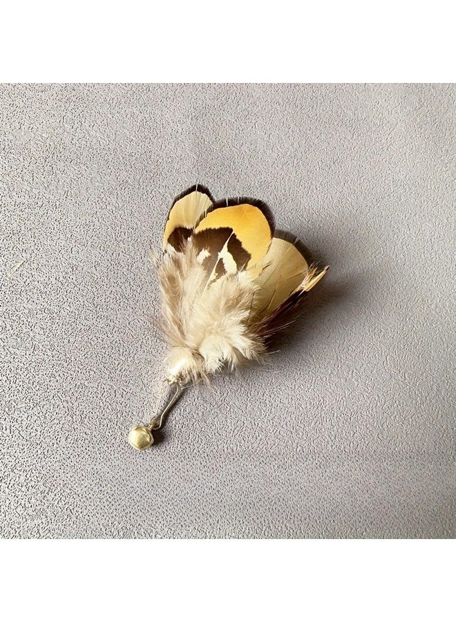 Cat Insect Feather Toy Wand Replacement,Cat Toys Feather Refills,Set of 6 Replacement Heads with Bells,Natural Feather Interactive Cat Toys (Style B) - Image 5