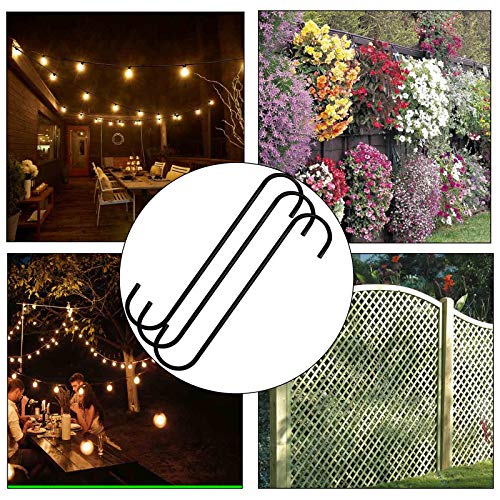 DINGEE 12 inch 8 Pack Extra Large S Hooks Heavy Duty Long S Hook for Hanging Plant, Hook for Tree Branch,Bird Feeder,Pots and Pans Closet Garden Pergola Indoor Outdoor X-Large Hooks - Image 4