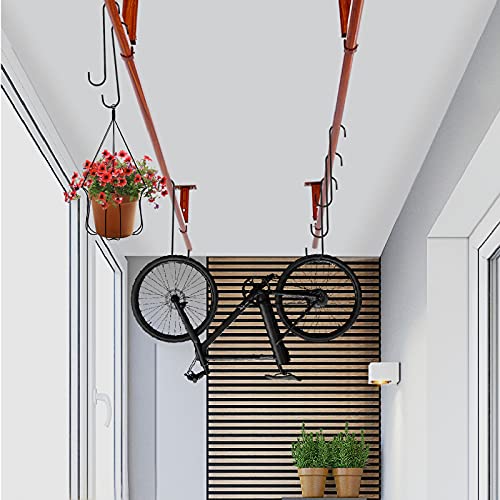 DINGEE 12 inch 8 Pack Extra Large S Hooks Heavy Duty Long S Hook for Hanging Plant, Hook for Tree Branch,Bird Feeder,Pots and Pans Closet Garden Pergola Indoor Outdoor X-Large Hooks - Image 5