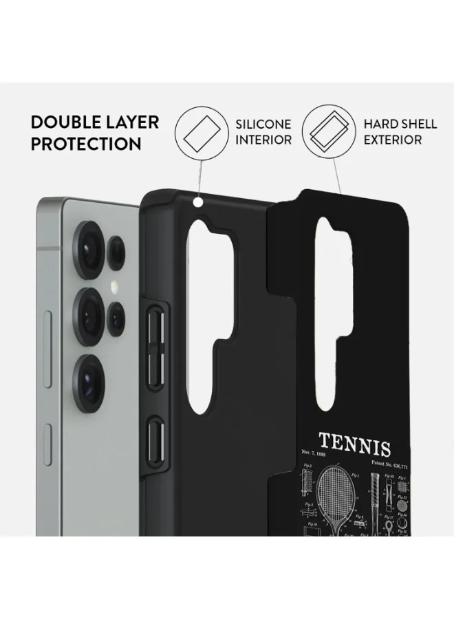 Mobcos Samsung Galaxy S25 Ultra Tennis Club Premium Case Compatible with Hybrid Dual-Layer Hard Shell + Silicone Protection - Scratch-Resistant Shockproof Mobile Cover