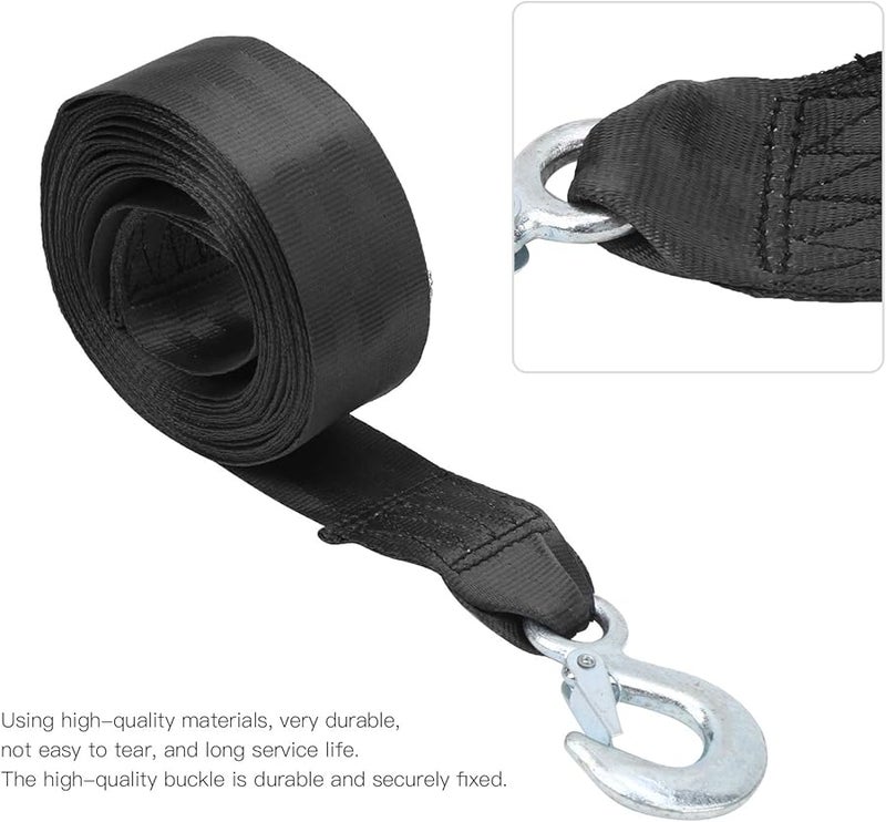 Heavy Duty 6m Boat Trailer Winch Strap with Hooks for Towing Vehicles and Boats - Image 4