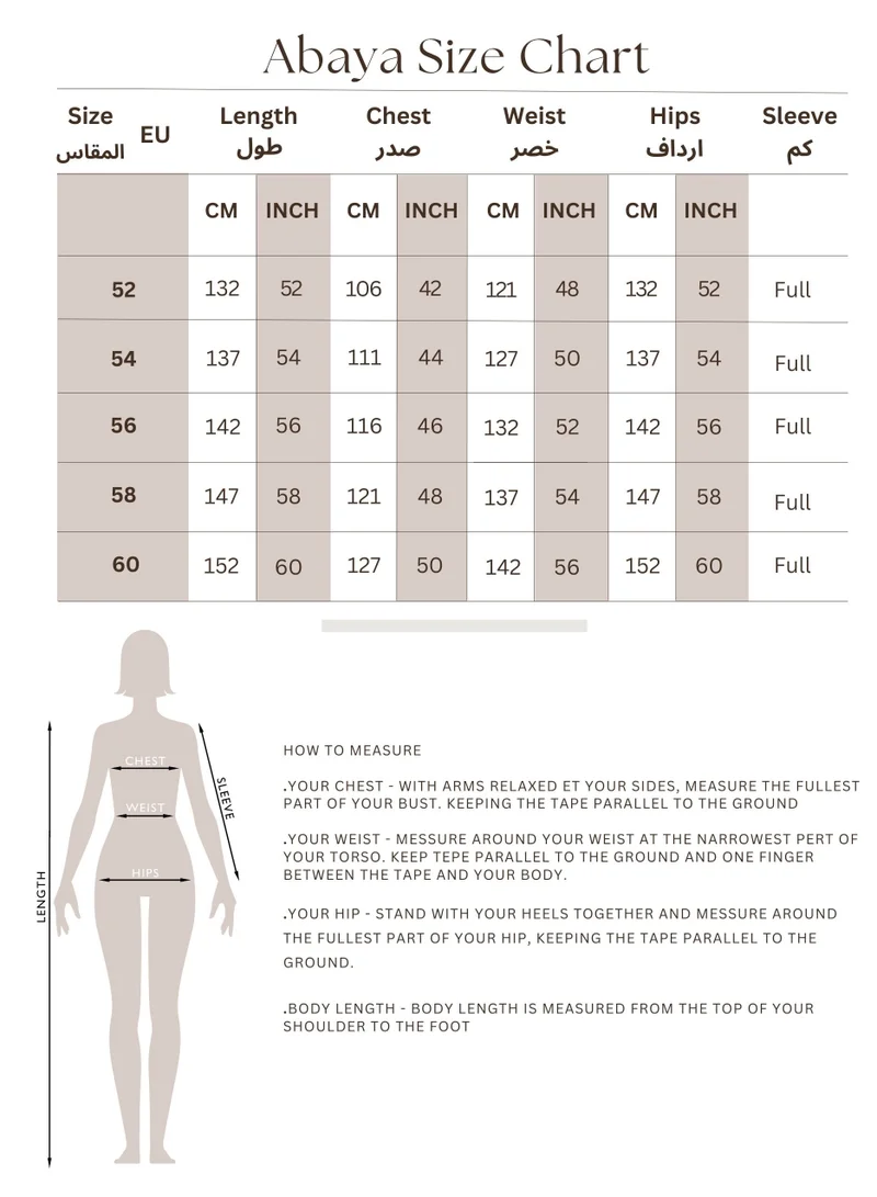 IKKXA Luxury Crystal Embroidery Emirati Abaya AIK5021 Black