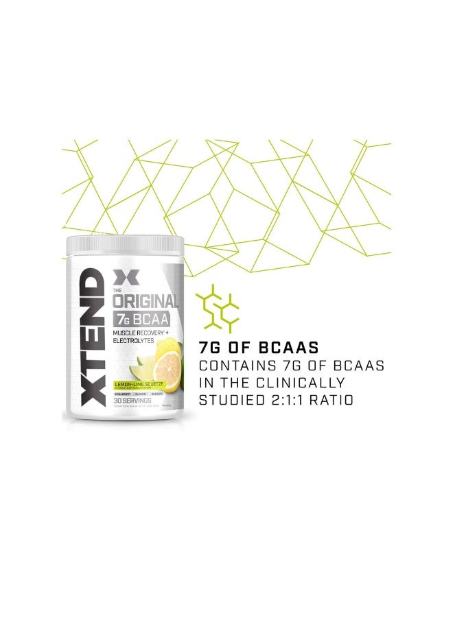 XTEND Xtend The Original 7G BCAA Muscle Recovery + Electrolytes, Lemon-Lime Squeeze Flavor - 30 Servings  - Image 3