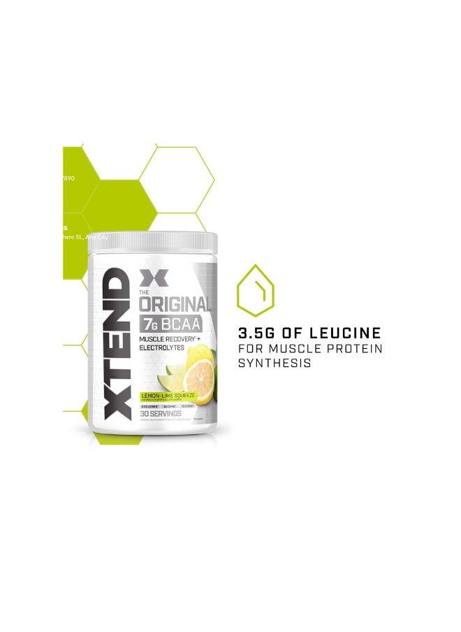 XTEND Xtend The Original 7G BCAA Muscle Recovery + Electrolytes, Lemon-Lime Squeeze Flavor - 30 Servings  - Image 4