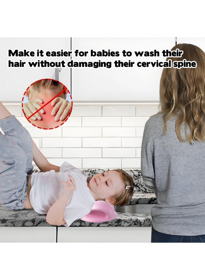 YEXEXINM Hair Washing Station for Kids,7.3 x 6.9 x 3.1 in Ergonomic Kids Hair Washing Station,Sink Hair Washing Neck Pillow for Wash Time,Portable Hair Wash Basin for Children on Bathtub,On Floor,or Sink - Image 5