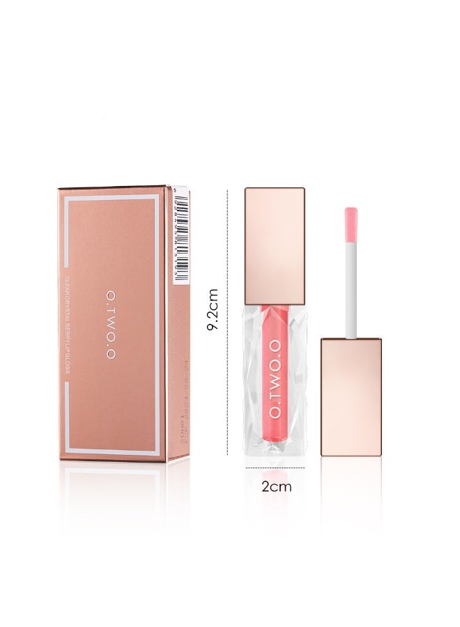أوتو O.TWO.O 5-Color Crystal Berry Lip Gloss – Glitter Jelly Shine & Lip Plumper (#4, CHILLED PEACH) - Image 1