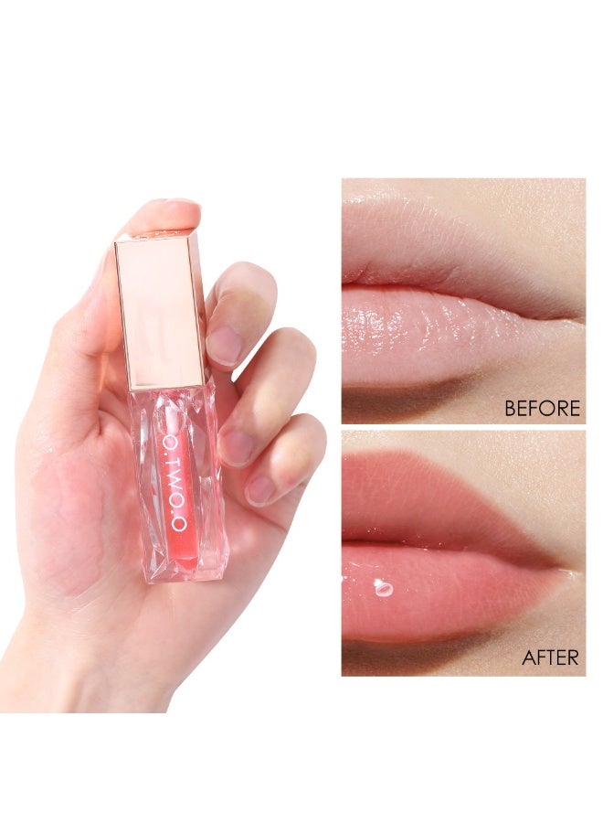أوتو O.TWO.O 5-Color Crystal Berry Lip Gloss – Glitter Jelly Shine & Lip Plumper (#4, CHILLED PEACH) - Image 3