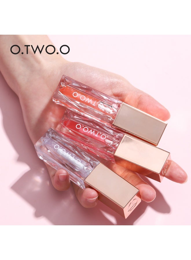 أوتو O.TWO.O 5-Color Crystal Berry Lip Gloss – Glitter Jelly Shine & Lip Plumper (#4, CHILLED PEACH) - Image 5