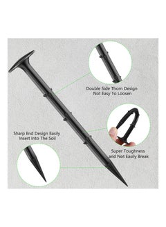 SYOSI 200 Pcs Plastic Landscape Garden Spikes, Sturdy Professional Tarp Stakes, Upgraded Multi-Use Spikes Erosion Garden Anchor for Fabric Edging Yard Tents Cover (6 Inches)  - Image 5