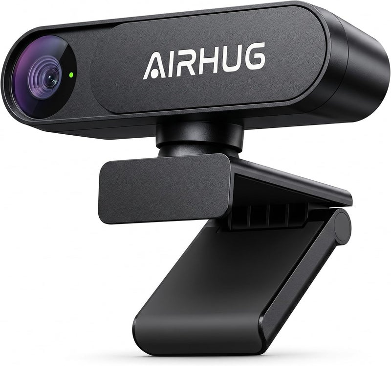 AIRHUG كاميرا ويب 4K UHD USB بدون ميكروفون مزودة بغطاء خاص لضمان الخصوصية خلال الاجتماعات: مستشعر Sony بدقة 16 ميجابكسل، تركيز سريع بتقنية PDAF، زاوية رؤية 63 درجة، تصحيح تلقائي للإضاءة، كاميرا للبث بدون صوت للاستخدام مع أجهزة الكمبيوتر أو اللابتوب أو المكاتب. - Image 1
