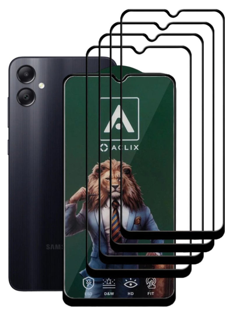 ACLIX 4 Pieces Antistatic ESD Dustproof Premium Quality High Definition Tempered Glass Screen Protector Designed For Samsung Galaxy A05 - Image 1