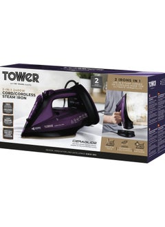 Tower Tower Wireless Steam Iron with Ceramic Sole, Steam Iron  - Image 2