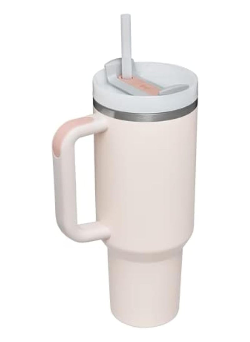 Stanley - Stanley Quencher H2.0 FlowState Stainless Steel Vacuum Insulated Tumbler with Lid and Straw for Water, Iced Tea or Coffee, Smoothie and More, Rose Quartz, 40 oz - Image 1