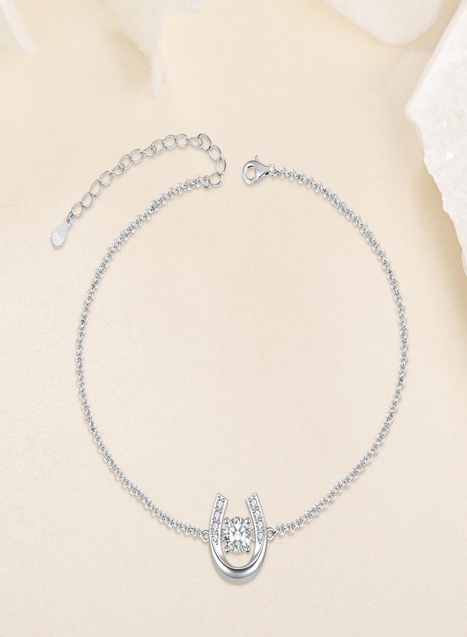 ACJNA 925 Sterling Silver Horseshoe Anklets for Women Horse Jewelry Ankle Bracelets for Women - Image 4