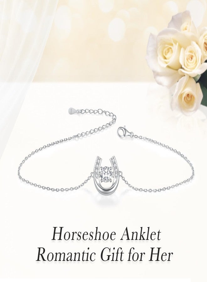 ACJNA 925 Sterling Silver Horseshoe Anklets for Women Horse Jewelry Ankle Bracelets for Women - Image 2