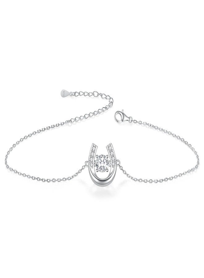 ACJNA 925 Sterling Silver Horseshoe Anklets for Women Horse Jewelry Ankle Bracelets for Women - Image 1