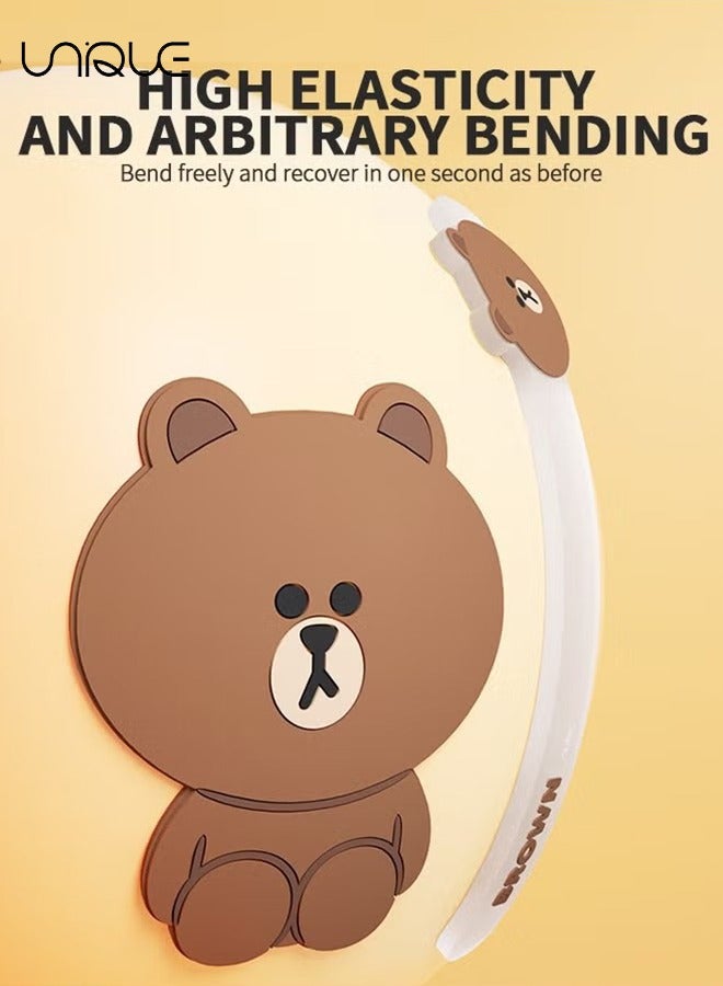 يونيك 4PCS سيارة مقبض كأس حامي، الكرتون الدب الباب السلطانية الطلاء خدش واقية فيلم، سيارة باب مقبض الباب حماية السلطانية حراس تقليم ملصقات، زخرفة السيارات - Image 4