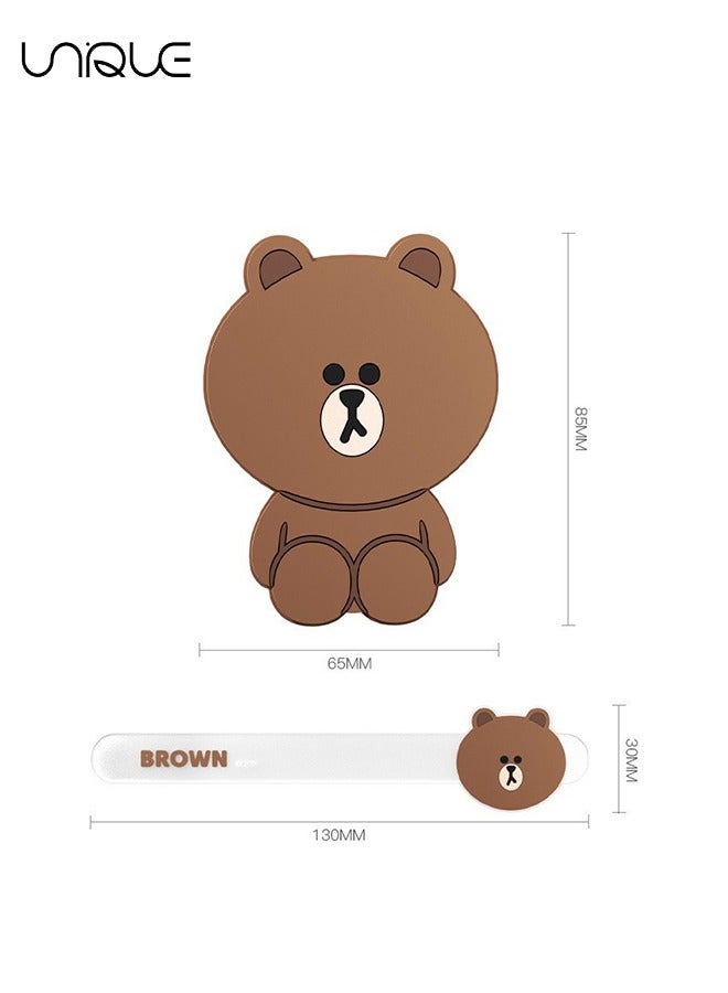 يونيك 4PCS سيارة مقبض كأس حامي، الكرتون الدب الباب السلطانية الطلاء خدش واقية فيلم، سيارة باب مقبض الباب حماية السلطانية حراس تقليم ملصقات، زخرفة السيارات - Image 2