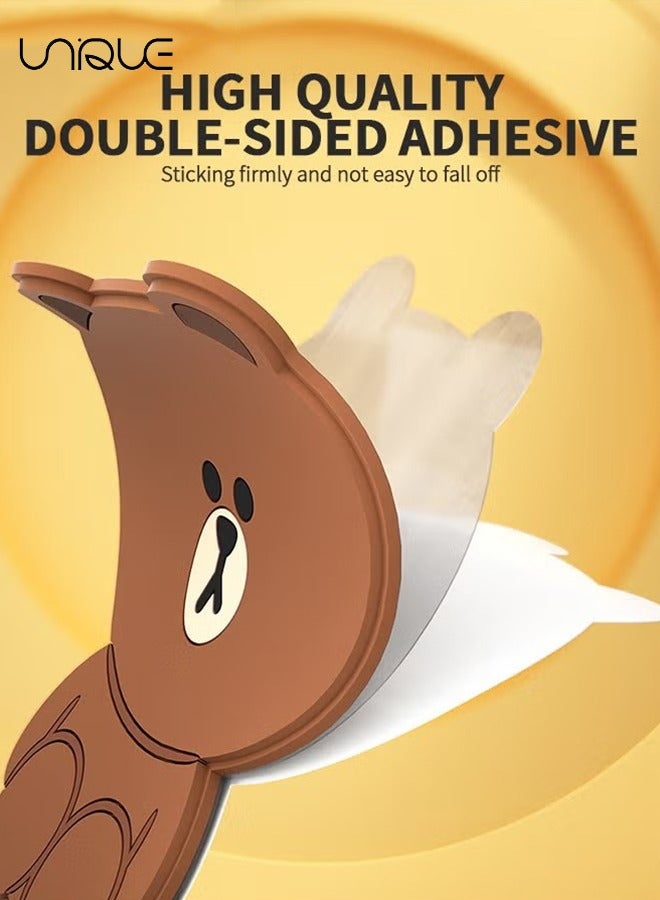 يونيك 4PCS سيارة مقبض كأس حامي، الكرتون الدب الباب السلطانية الطلاء خدش واقية فيلم، سيارة باب مقبض الباب حماية السلطانية حراس تقليم ملصقات، زخرفة السيارات - Image 3