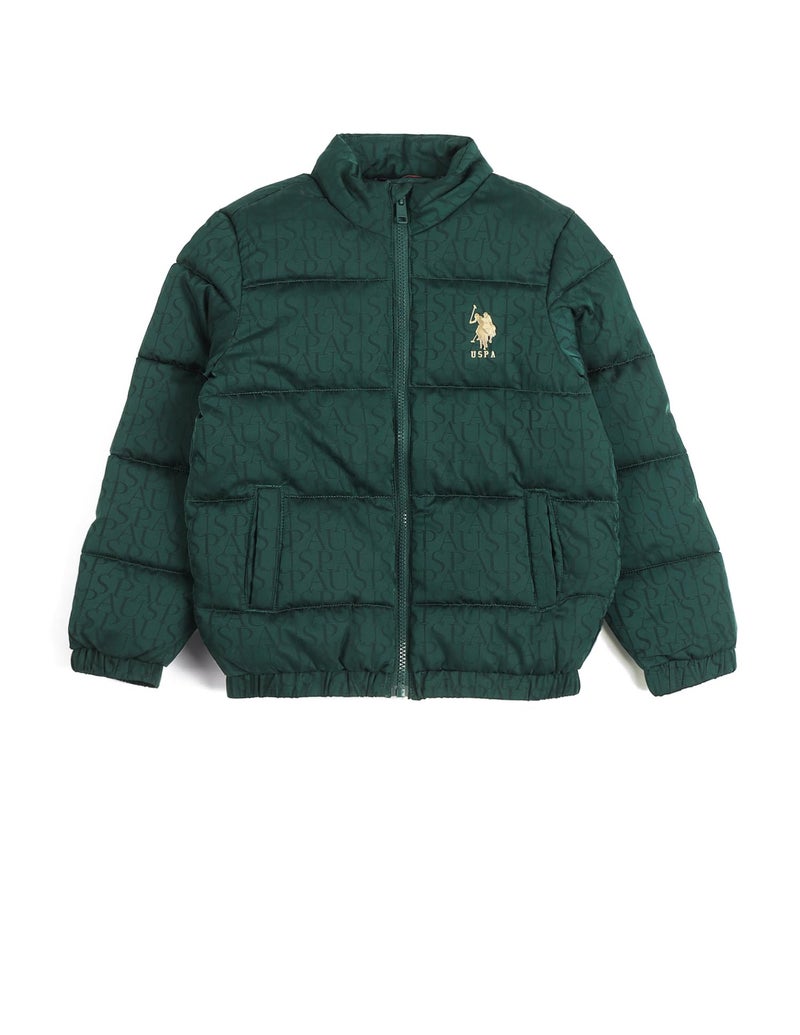 U.S. Polo Assn. Kids Regular fit Polyester Hooded Jackets (UKJCK0267_Green_2-3Y) - Image 5