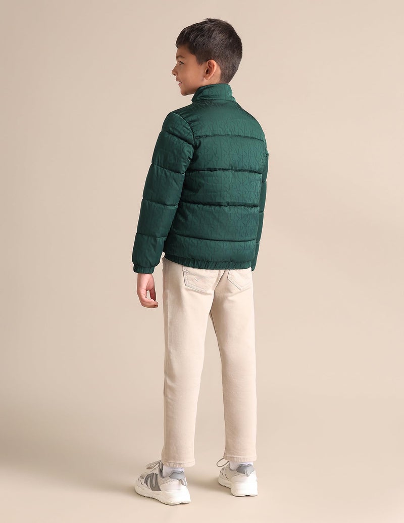 U.S. Polo Assn. Kids Regular fit Polyester Hooded Jackets (UKJCK0267_Green_2-3Y) - Image 4