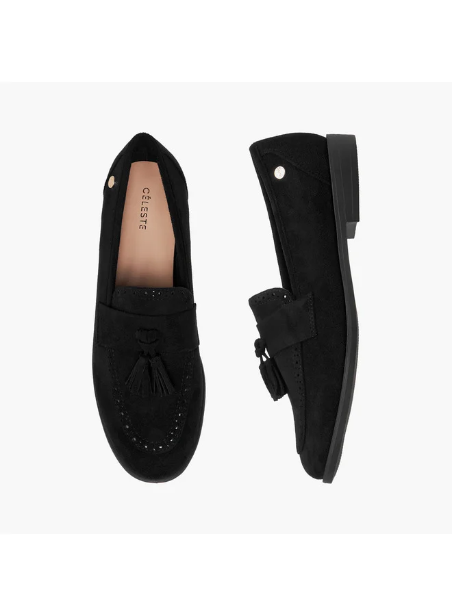 سيليست Women's Tassel Accent Slip-On Loafers