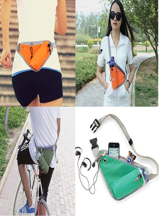 REMANG Sports Triangle Waist Bag Pack with Run Belt Storage Pouch with Zipper Pocket for Travel- Polyester (Multicolor) - Image 2