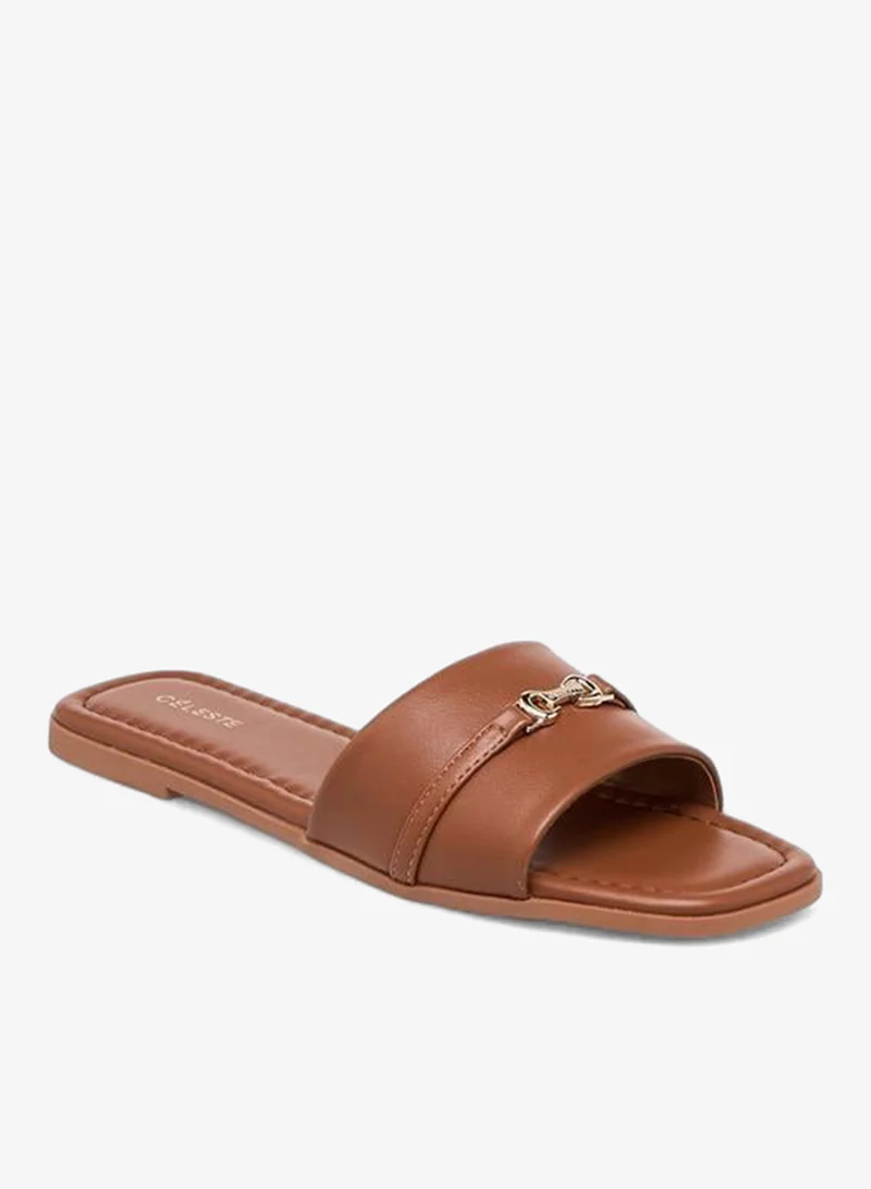 Celeste Women's Buckle Detail Slip-On Sandals