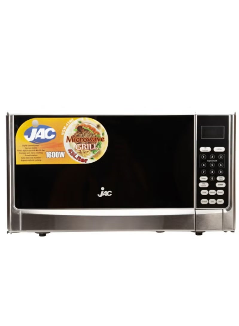 Jac Microwave 43 liters silver, touch control with grill from Jac - Image 1