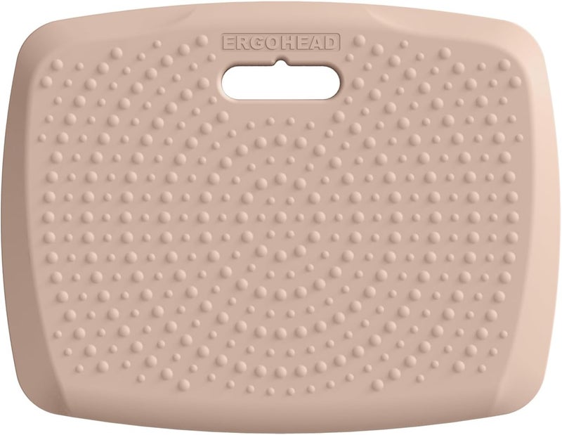 ergohead 3/4 Inch Portable Anti Fatigue Standing Mat with Massage Points, Comfort Foot Standing Pad for Office Desk with Handle, Cushioned Kitchen Mat for Office & Home (Rose Gold, 17" X 22") - Image 1