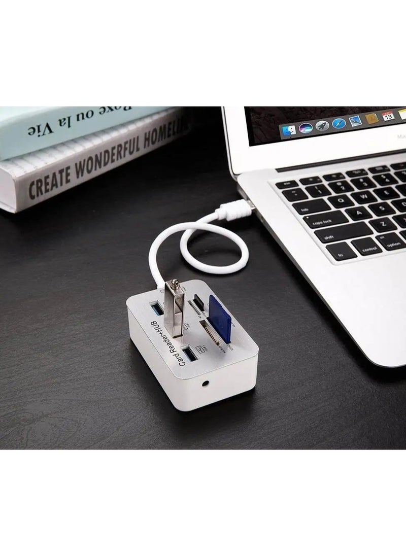 ماركة غير محددة قارئ بطاقات متعدد + موزع USB Type-C – مثالي لأجهزة اللابتوب والهواتف الحديثة!  - Image 2