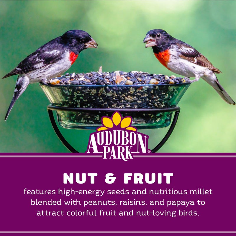 Audubon Park Nut & Fruit Wild Bird Seed - 8 lb. Premium Blend with Sunflower Seeds, Peanuts, Safflower & Dried Fruit - Bird Food for Outside Feeders - Image 4