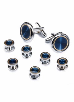 Cufflinks & Studs Set (1Pair Cufflinks & 3Pair Tuxedo Studs) Mens Jewelry Kit with Gift Box, Silver Cufflinks for Men & Dress Shirt Studs, Wedding Anniversary Gift Valentines Gifts for Him - pzsku/Z2D30A62E93BAC5FC454CZ/45/_/1698454670/c4861057-e739-4e06-bc8f-52ed05ddedda