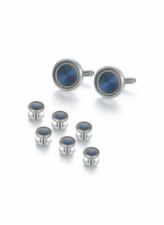 Cufflinks & Studs Set (1Pair Cufflinks & 3Pair Tuxedo Studs) Mens Jewelry Kit with Gift Box, Silver Cufflinks for Men & Dress Shirt Studs, Wedding Anniversary Gift Valentines Gifts for Him - pzsku/Z2D30A62E93BAC5FC454CZ/45/_/1698454671/98449f39-54ff-48fe-a21e-7d6e4ae317df