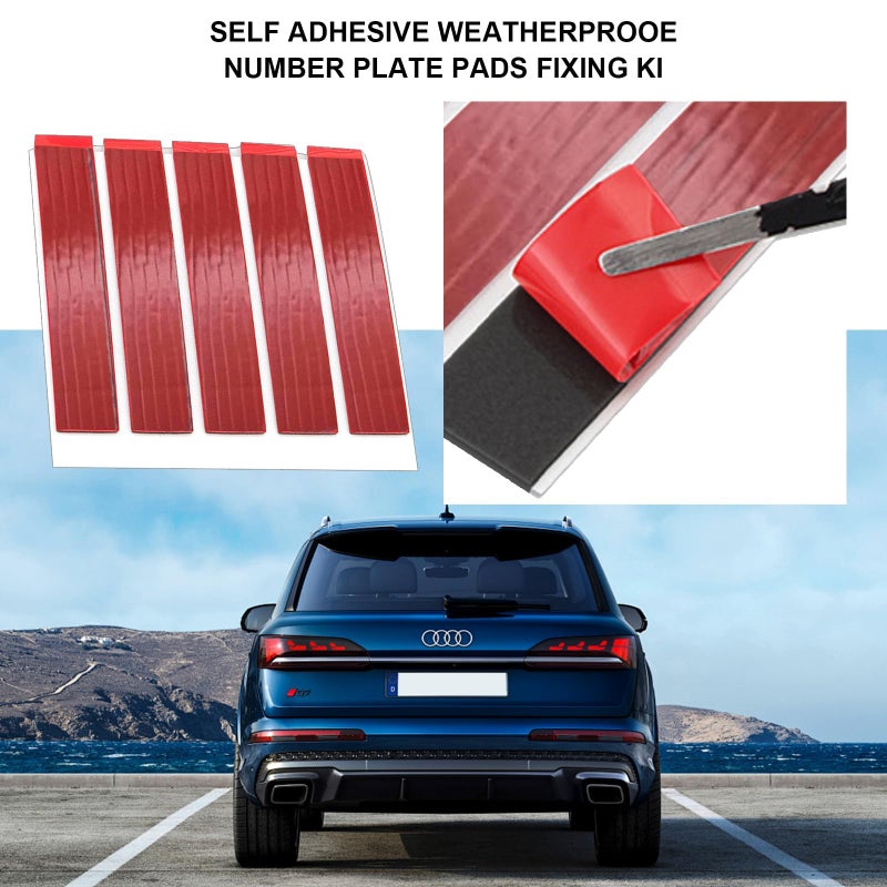 FITALA 10 Pack Heavy Duty Double Sided Adhesive Foam License Plate Pads - Super Strong Adhesive, Waterproof and Heat Resistant, Easy Peel and Stick Installation, Perfect for Car License Plates - Image 4
