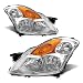 ADCARLIGHTS Headlight Assembly Pair for 20072009 Nissan Altima 4DR Sedan Halogen Only Clear Lens Chrome Housing Amber Reflector Left Right WO Bulbs - Image 2