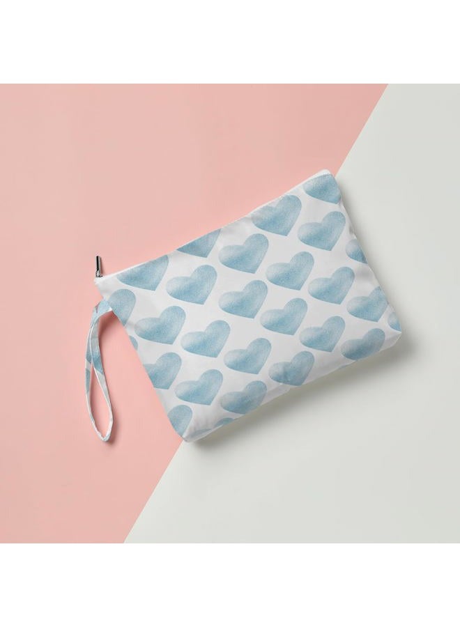 Fokongna Heart Makeup Bag, Toiletry Bag, Waterproof Large Capacity Travel Cosmetic Bag, Zipper Pouch for Women, Girls, Mom, Wife, Sister, Friends, Wet Bag, Baby Diaper Bag, Boho Heart Romantic Gifts - Image 4