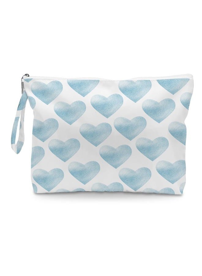 Fokongna Heart Makeup Bag, Toiletry Bag, Waterproof Large Capacity Travel Cosmetic Bag, Zipper Pouch for Women, Girls, Mom, Wife, Sister, Friends, Wet Bag, Baby Diaper Bag, Boho Heart Romantic Gifts - Image 1